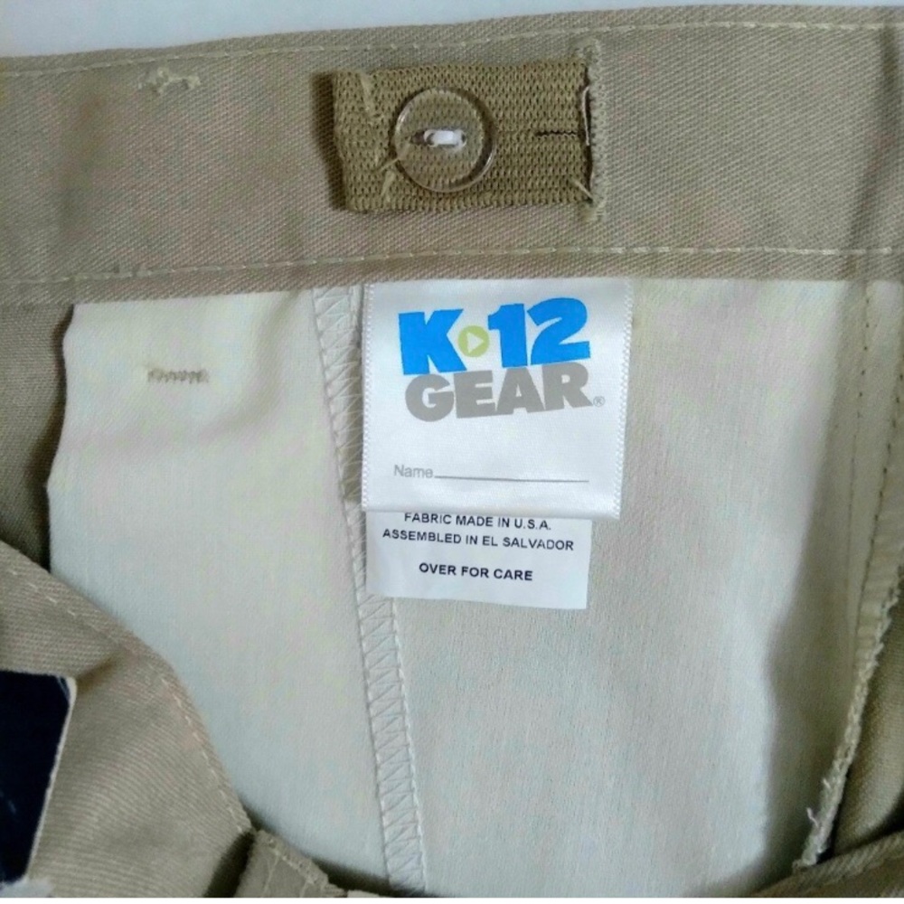 NWT**  K-12 Gear Girls Khaki Uniform Pants - Picture 3 of 8